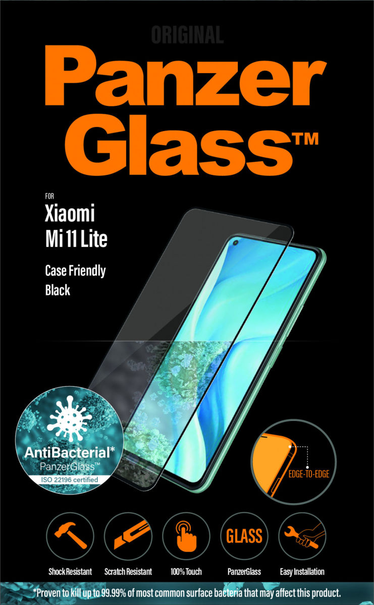 PanzerGlassXiaomi Mi 11 Lite 4G/5G (NE) Tempered Glass Antibacterieel afbeelding 8