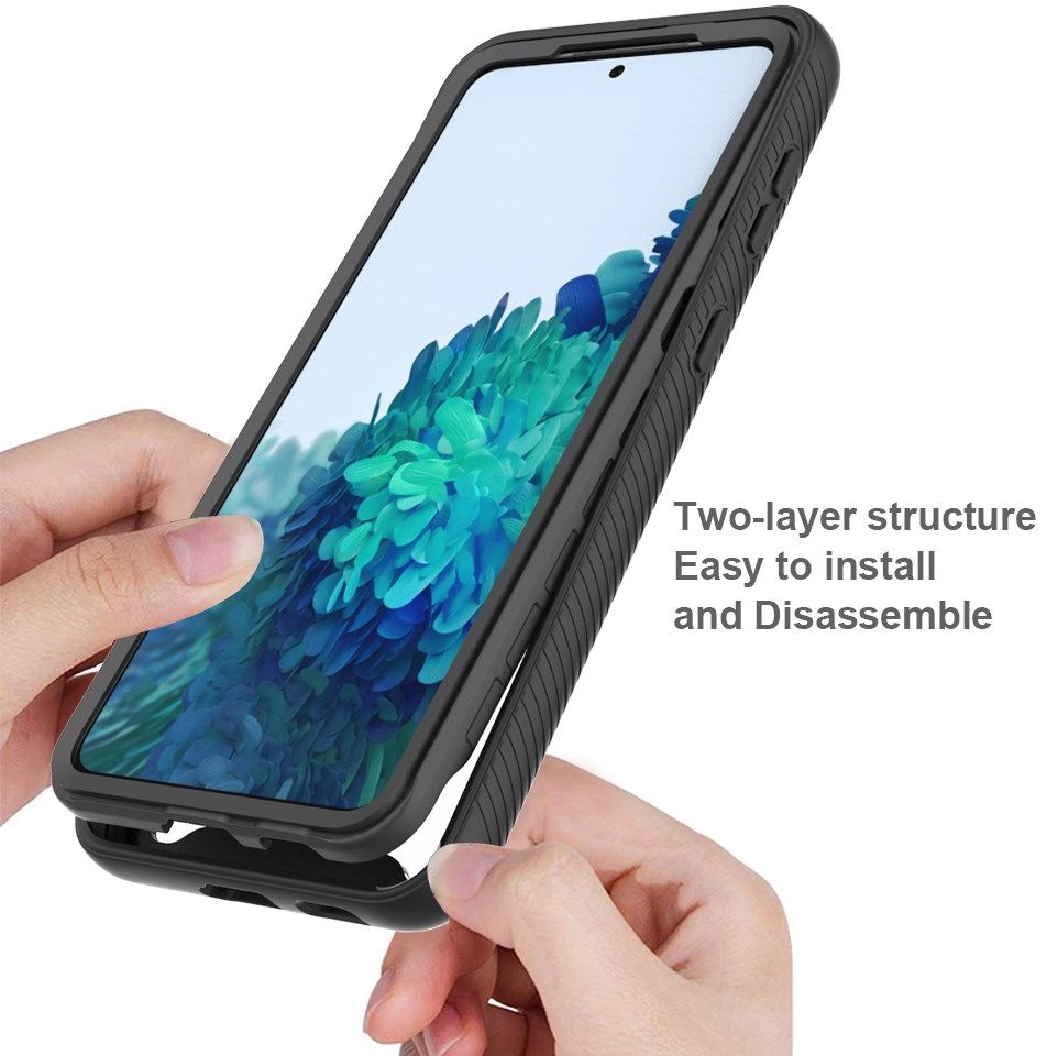 Samsung Galaxy S21 Plus Hoesje Volledig Schokbestendig Black afbeelding 6