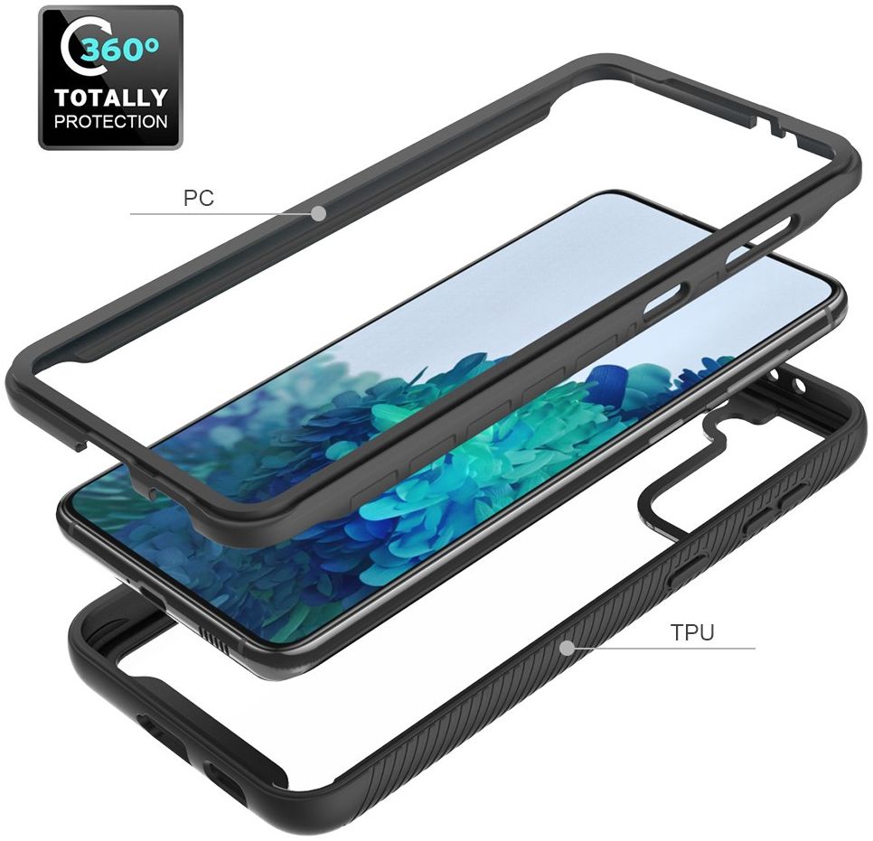 Samsung Galaxy S21 Plus Hoesje Volledig Schokbestendig Black afbeelding 5