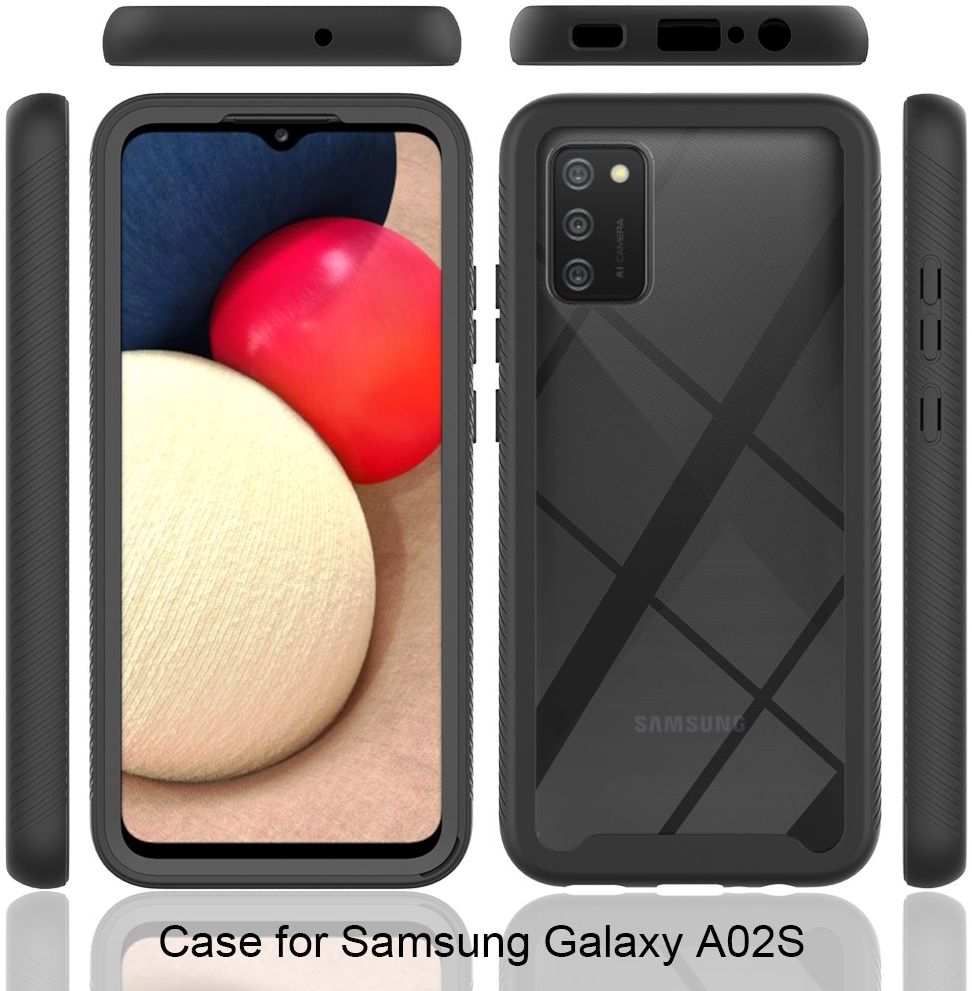 Samsung Galaxy A02s Hoesje Volledig Schokbestendig Hybride Cover Blauw afbeelding 7