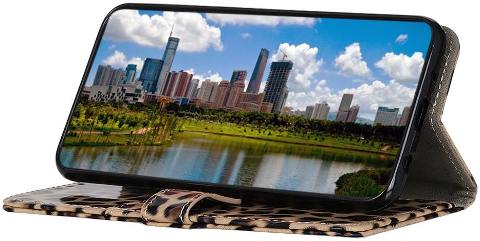 Samsung Galaxy A22 5G Hoesje Portemonnee Book Case met Luipaard Print afbeelding 6