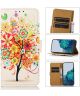 Samsung Galaxy A22 5G Hoesje Portemonnee Book Case Tree Print