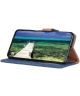 KHAZNEH Samsung Galaxy A22 5G Hoesje Retro Portemonnee Book Case Blauw