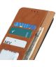 KHAZNEH Samsung Galaxy A22 5G Hoesje Retro Portemonnee Book Case Bruin