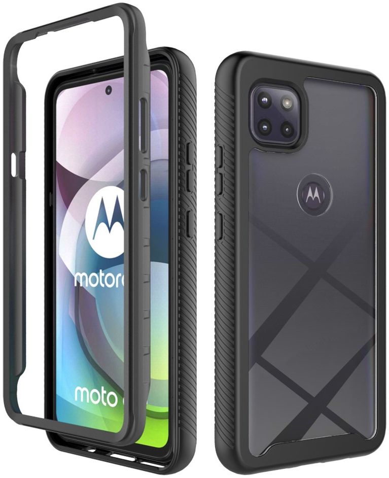 vork deur Achtervolging Motorola Moto G 5G Hoesje Volledig Schokbestendig Hybride Cover Zwart |  GSMpunt.nl