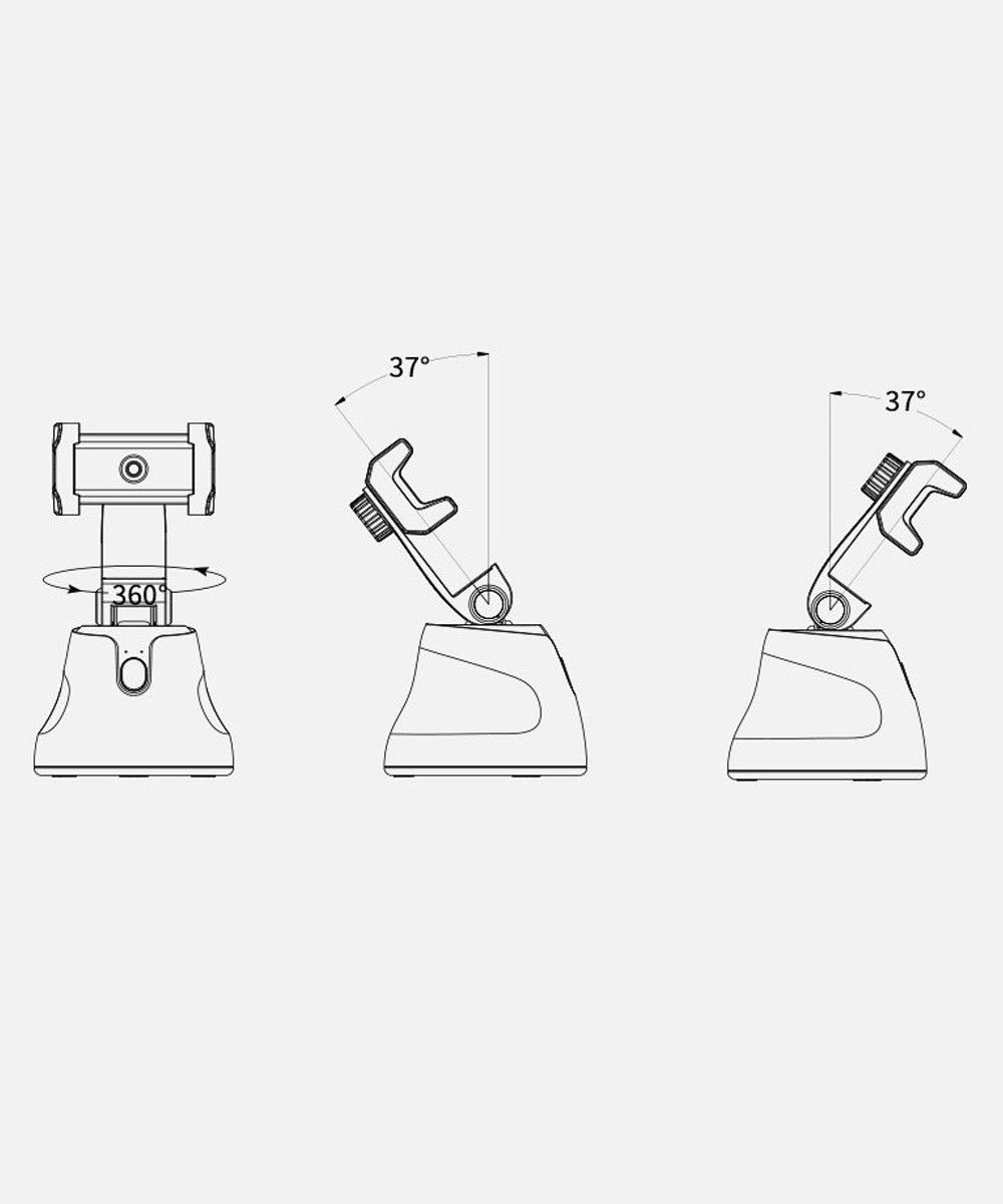 Universele Object/Face Tracking Camera en Gimbal Telefoonhouder Wit afbeelding 7