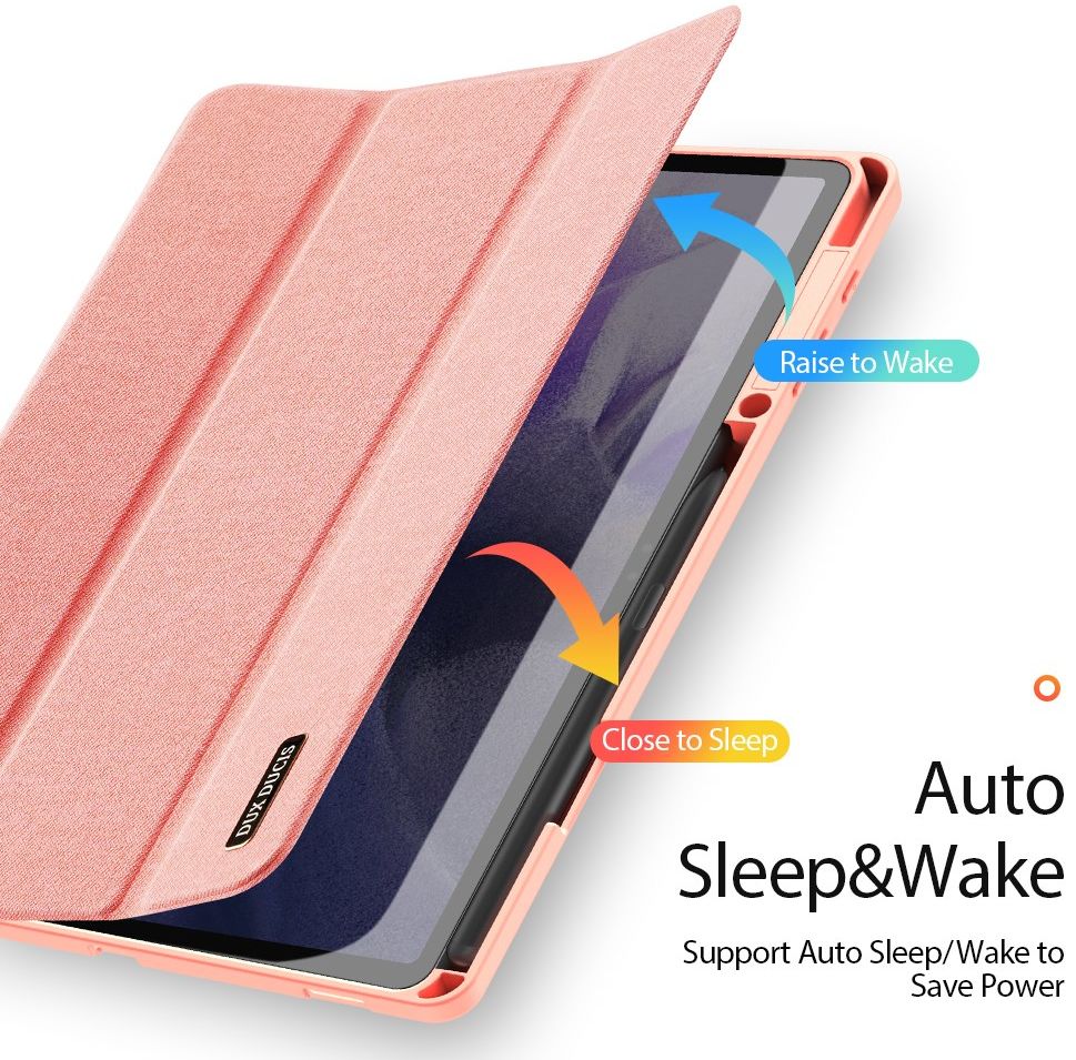 Dux Ducis Domo Series Samsung Galaxy S7 FE / Plus Tri-fold Hoes Roze afbeelding 10