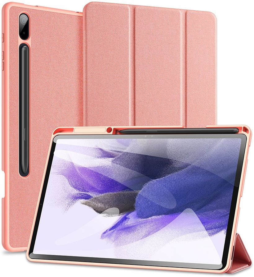 Dux Ducis Domo Series Samsung Galaxy S7 FE / Plus Tri-fold Hoes Roze afbeelding 2