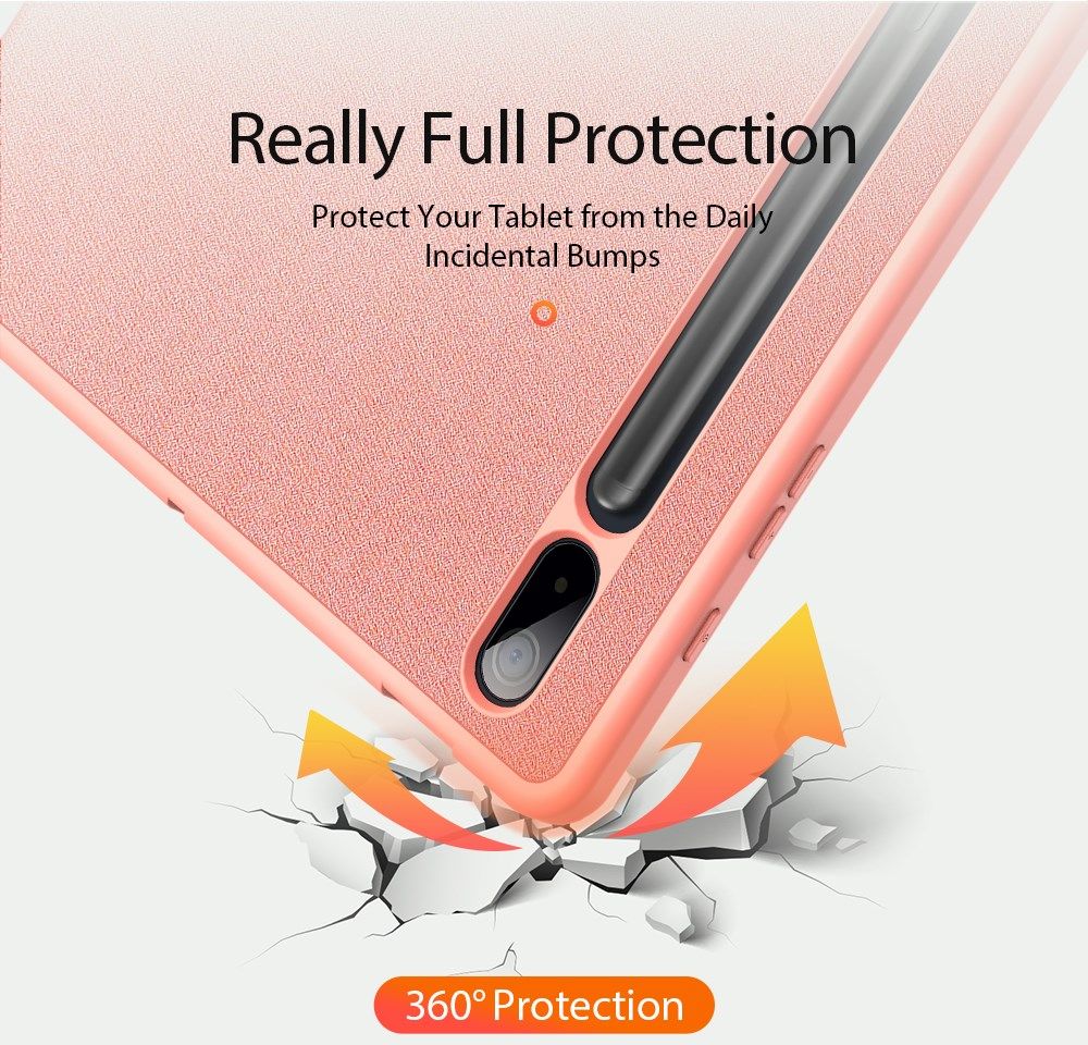 Dux Ducis Domo Series Samsung Galaxy S7 FE / Plus Tri-fold Hoes Roze afbeelding 4