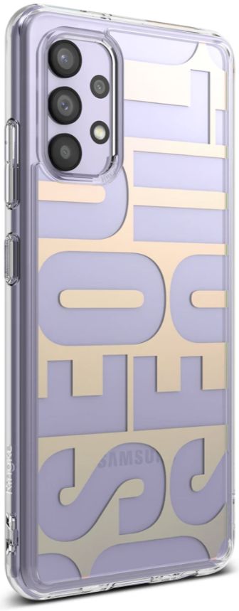 Ringke Fusion Samsung Galaxy A32 4G Hoesje Seoul Print Transparant afbeelding 1