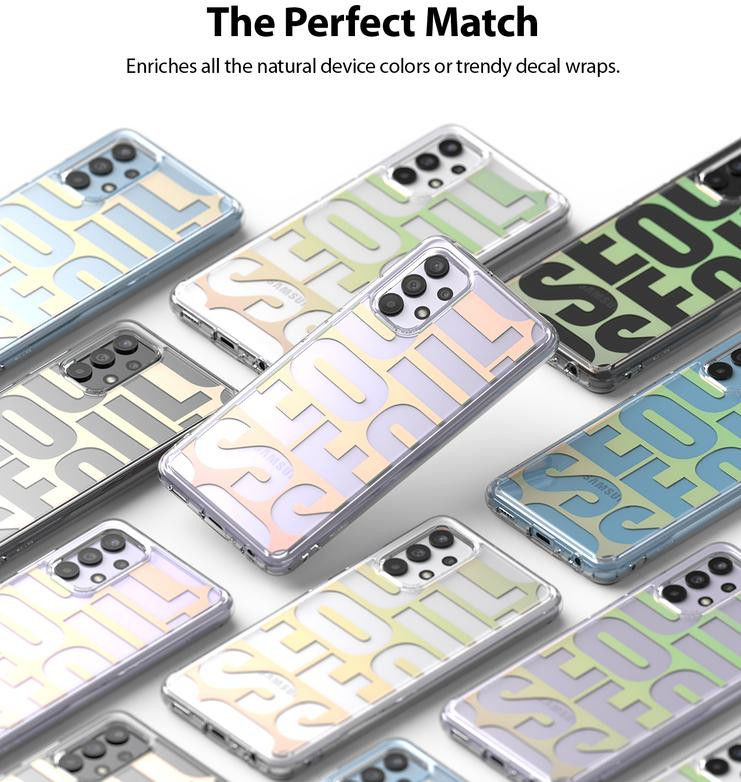 Ringke Fusion Samsung Galaxy A32 4G Hoesje Seoul Print Transparant afbeelding 10