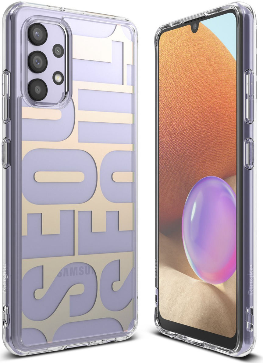 Ringke Fusion Samsung Galaxy A32 4G Hoesje Seoul Print Transparant afbeelding 2