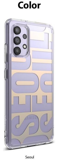 Ringke Fusion Samsung Galaxy A32 4G Hoesje Seoul Print Transparant afbeelding 3