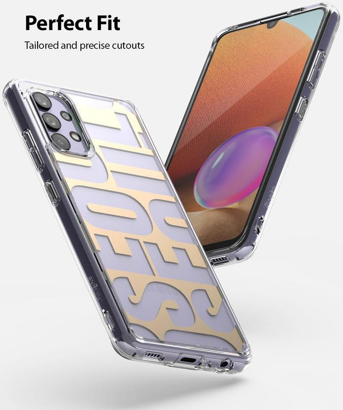 Ringke Fusion Samsung Galaxy A32 4G Hoesje Seoul Print Transparant afbeelding 5