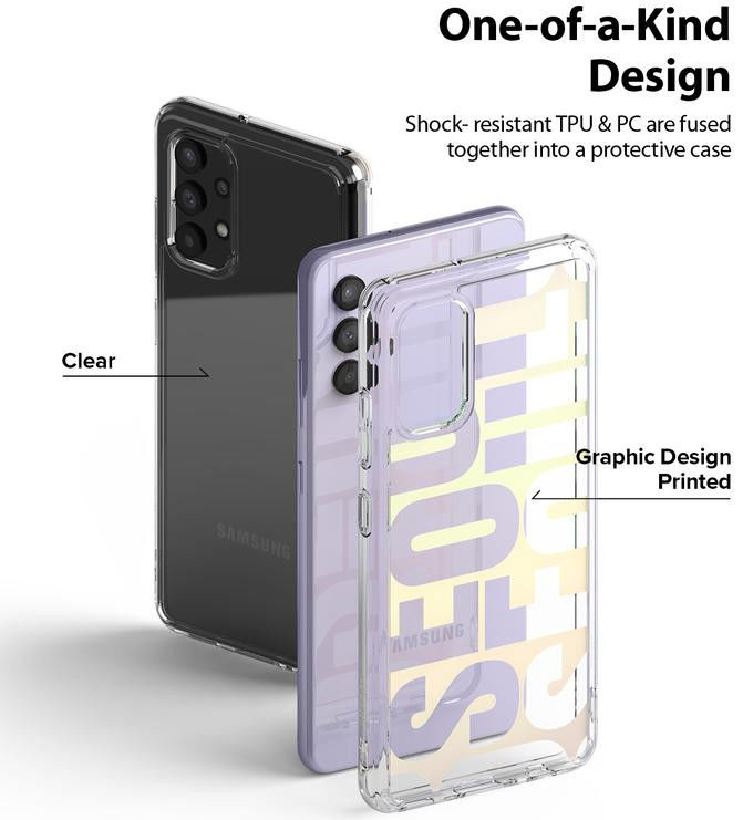 Ringke Fusion Samsung Galaxy A32 4G Hoesje Seoul Print Transparant afbeelding 6