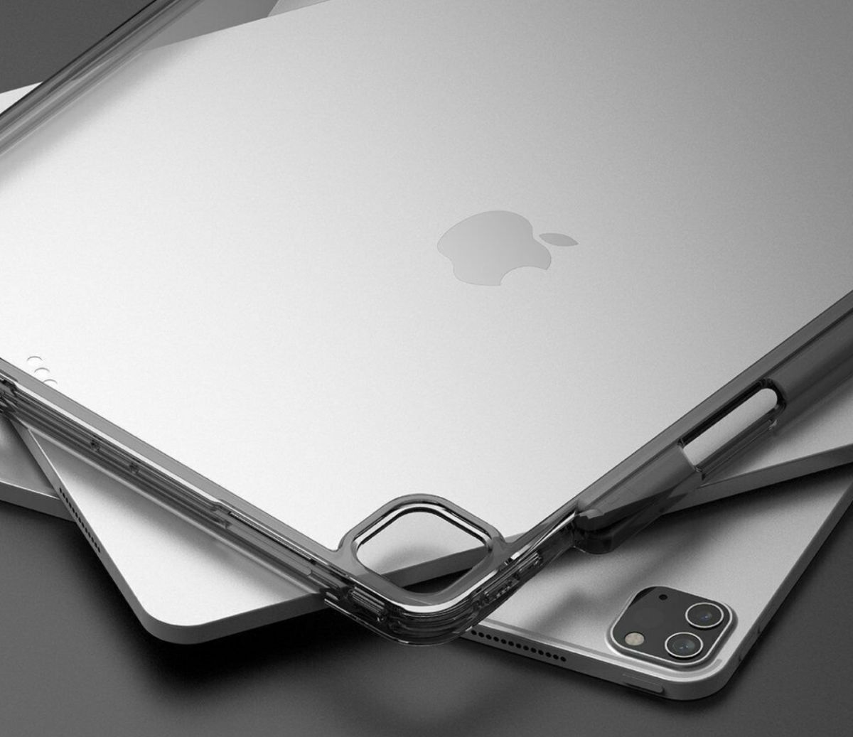 Ringke Fusion Apple iPad Pro 12.9 (2021) Hoes Transparant Zwart afbeelding 2
