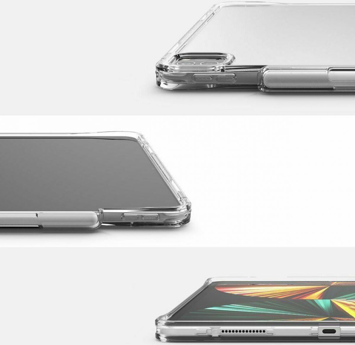 Ringke Fusion Apple iPad Pro 12.9 (2021) Hoes Transparant Zwart afbeelding 9