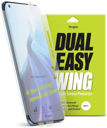 Ringke Dual Easy Film Xiaomi Mi 11 Screenprotector (Duo Pack) Screen Protectors