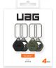 Urban Armor Gear Scout Apple AirTag Sleutelhanger 4-Pack Zwart/Groen