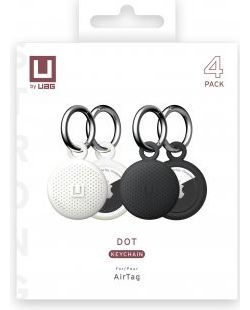 Urban Armor Gear [U] Apple AirTag Sleutelhanger 4-Pack Zwart/Wit afbeelding 6