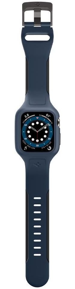 Spigen Liquid Air Pro Apple Watch 44MM Hoesje met Band Siliconen Blauw afbeelding 13