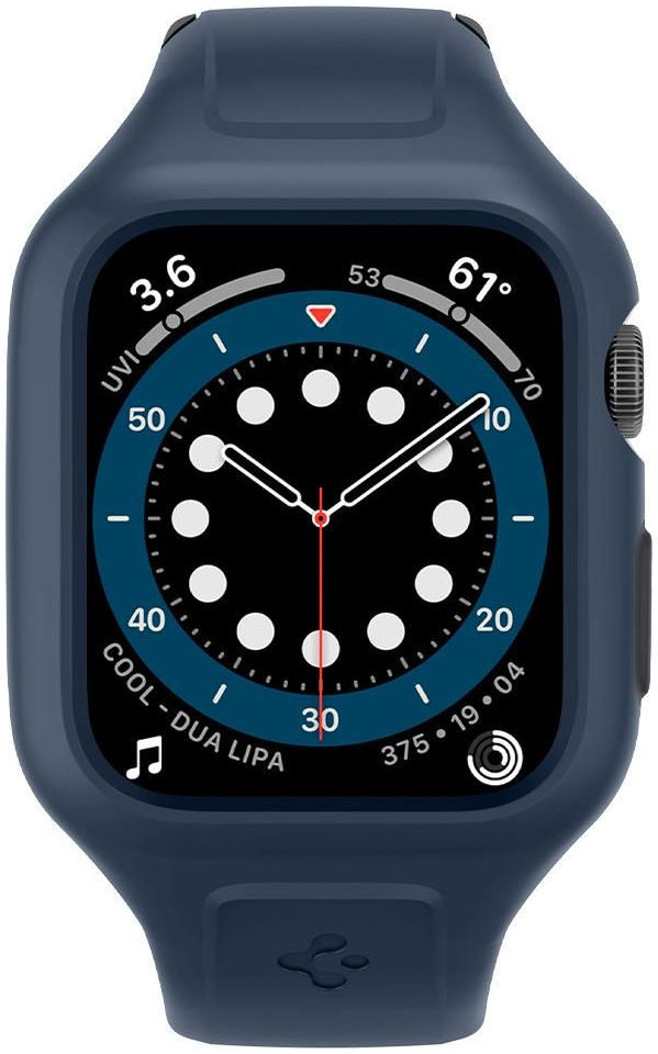 Spigen Liquid Air Pro Apple Watch 44MM Hoesje met Band Siliconen Blauw afbeelding 3