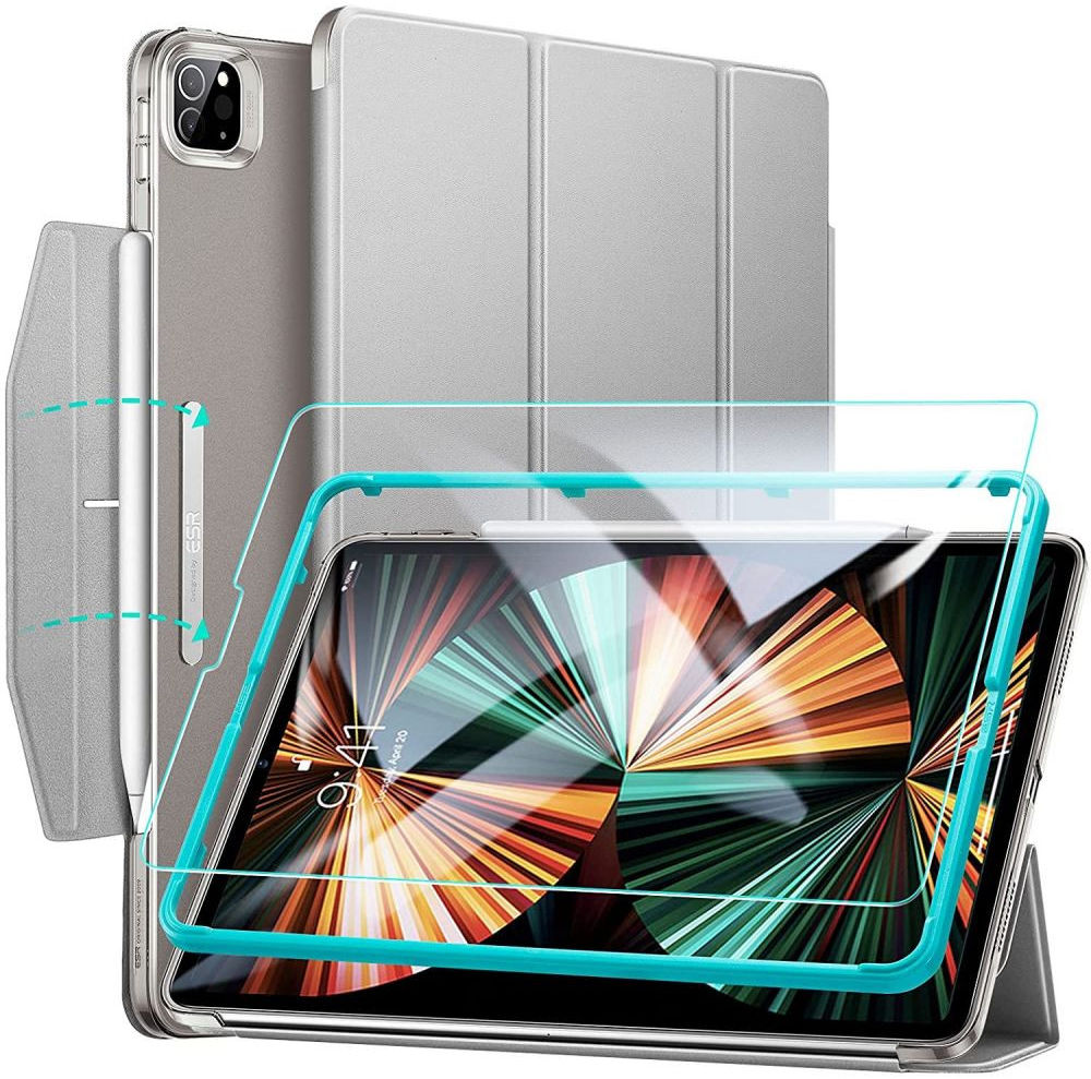 ESR Ascend Apple iPad Pro 12.9 (2021) Hoes met Screen Protector Grijs afbeelding 1