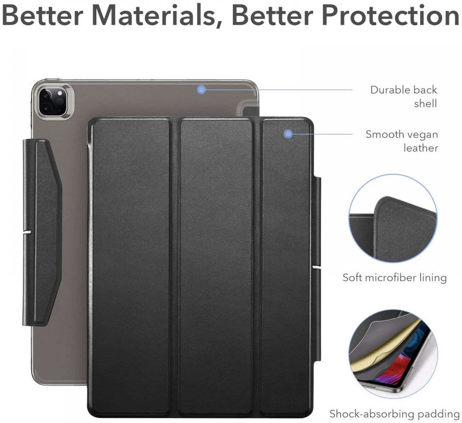 ESR Ascend Apple iPad Pro 12.9 (2021) Hoes met Screen Protector Grijs afbeelding 2