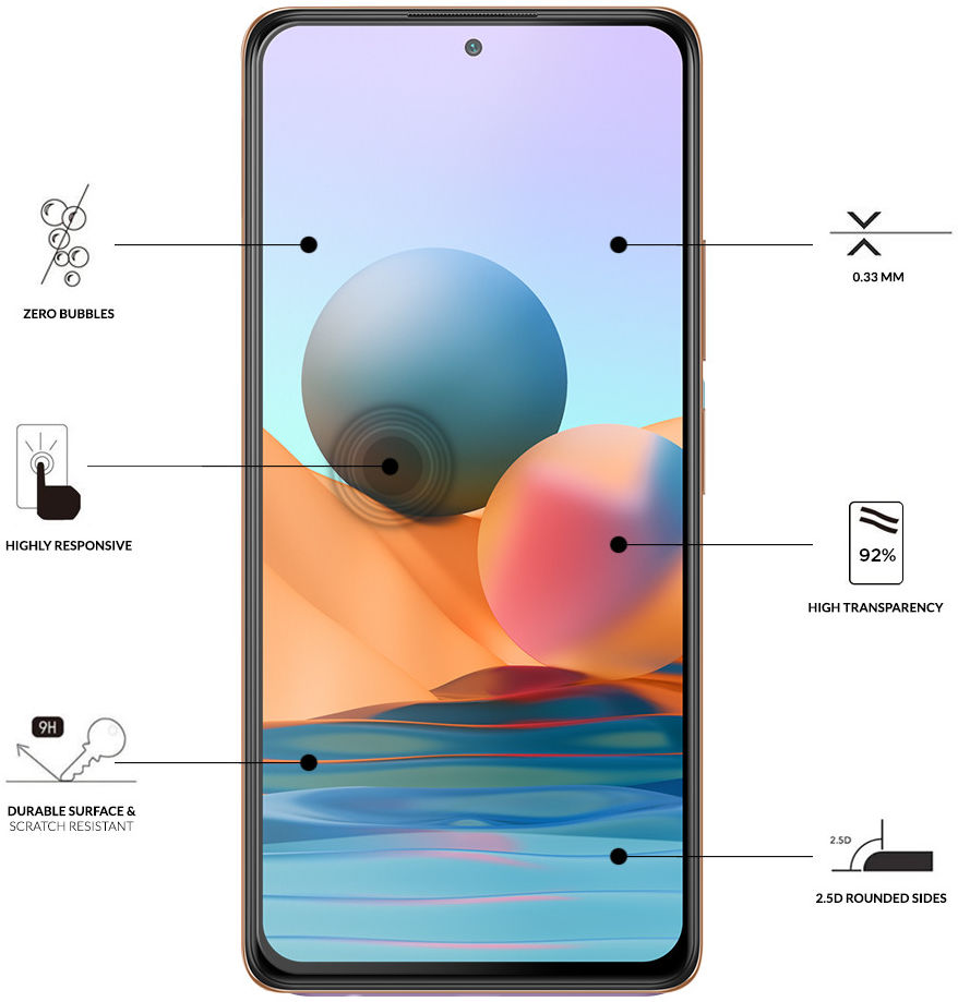 Eiger Xiaomi Redmi Note 10 Pro Tempered Glass Case Friendly Plat afbeelding 3