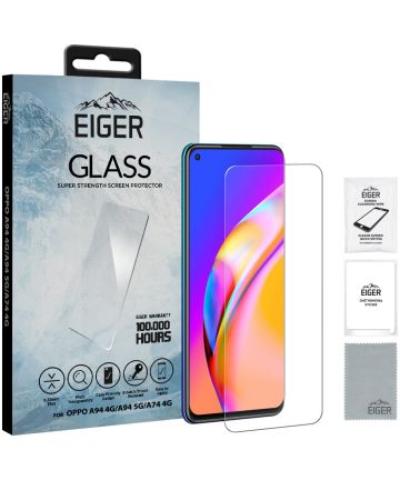 Eiger Oppo A94 5G Tempered Glass Case Friendly Screen Protector Plat Screen Protectors