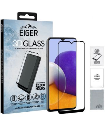 Eiger Samsung Galaxy A22 5G Tempered Glass Case Friendly Gebogen Screen Protectors