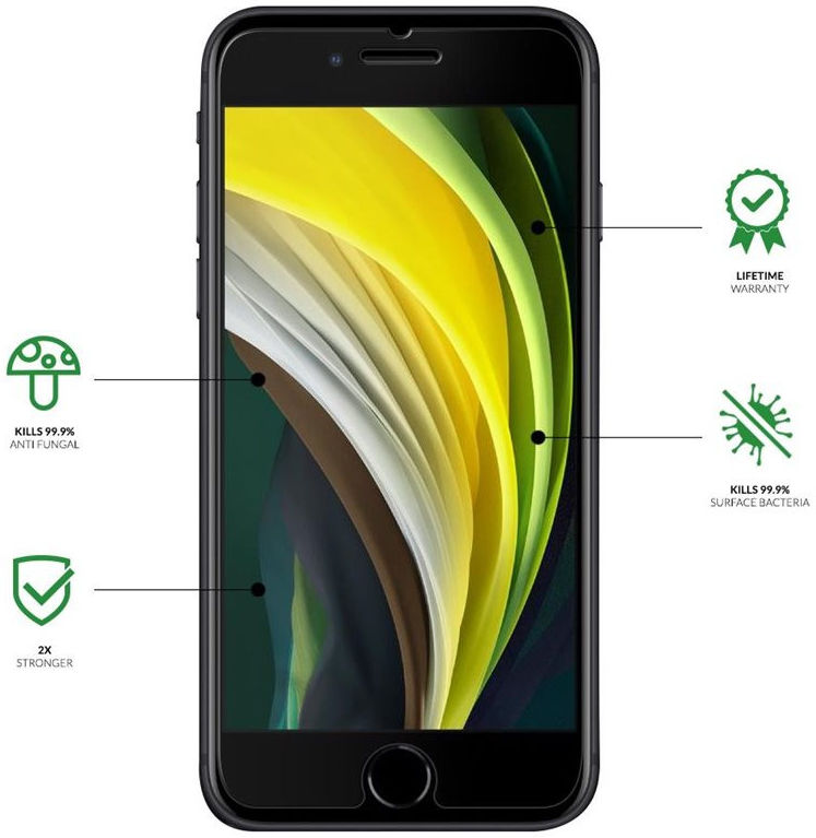 Eiger Mountain+ iPhone SE 2020/2022/8/7 Screen Protector Antibactereel afbeelding 3