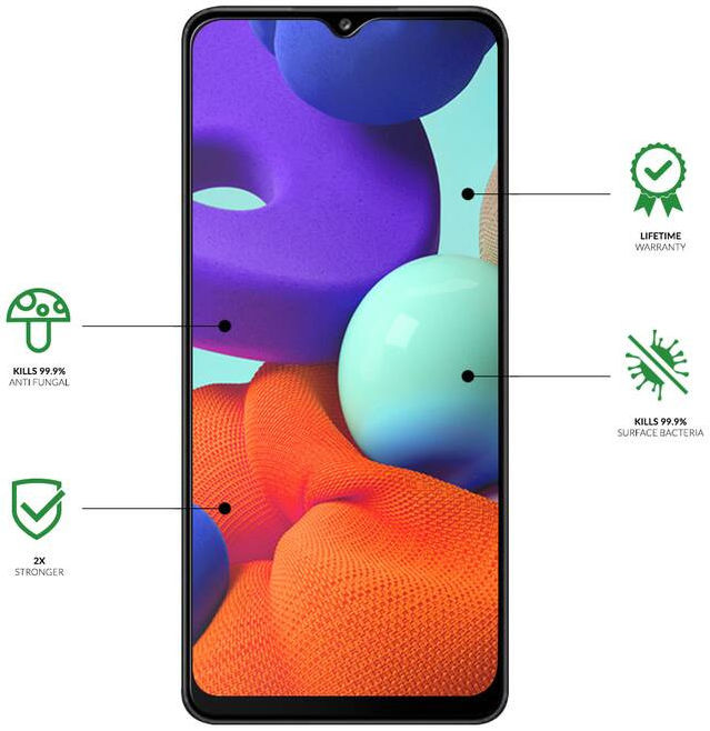Eiger Plus Samsung Galaxy A22 5G Screen Protector Antibacterieel Plat afbeelding 3