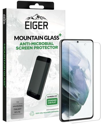 Eiger Plus Samsung Galaxy S21 FE Screen Protector Antibacterieel Plat Screen Protectors