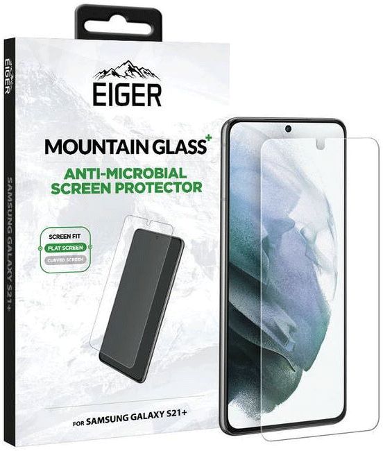 Eiger Mountain+ Samsung Galaxy S21 Plus Protector Antibacterieel Plat afbeelding 1