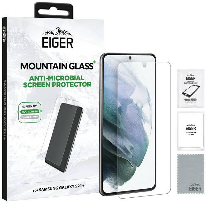 Eiger Mountain+ Samsung Galaxy S21 Plus Protector Antibacterieel Plat afbeelding 4