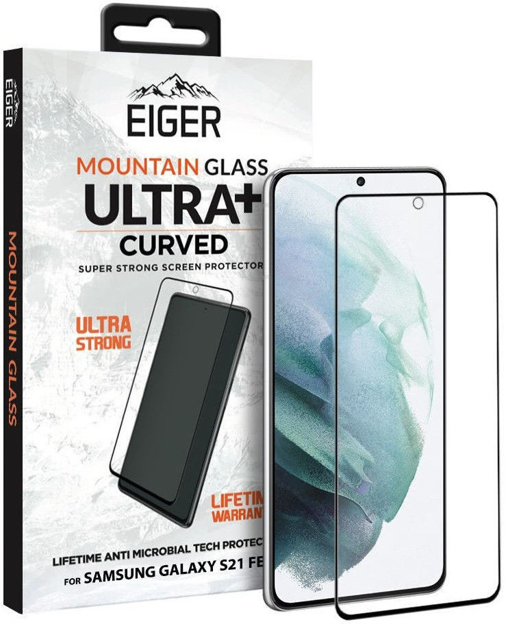 Eiger Ultra+ Samsung S21 FE Tempered Glass Antibacterieel Gebogen afbeelding 1