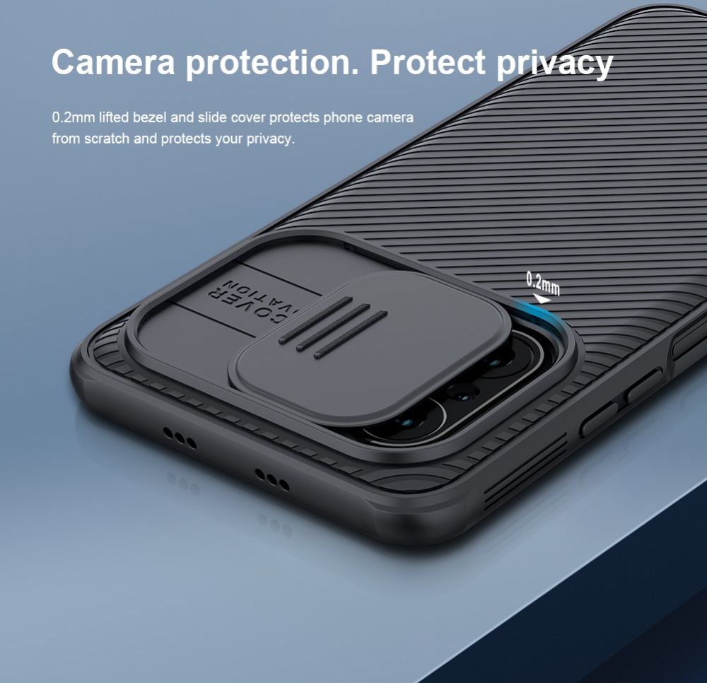 Nillkin CamShield Xiaomi Poco F3 / Mi 11i Hoesje Camera Slider Blauw afbeelding 4