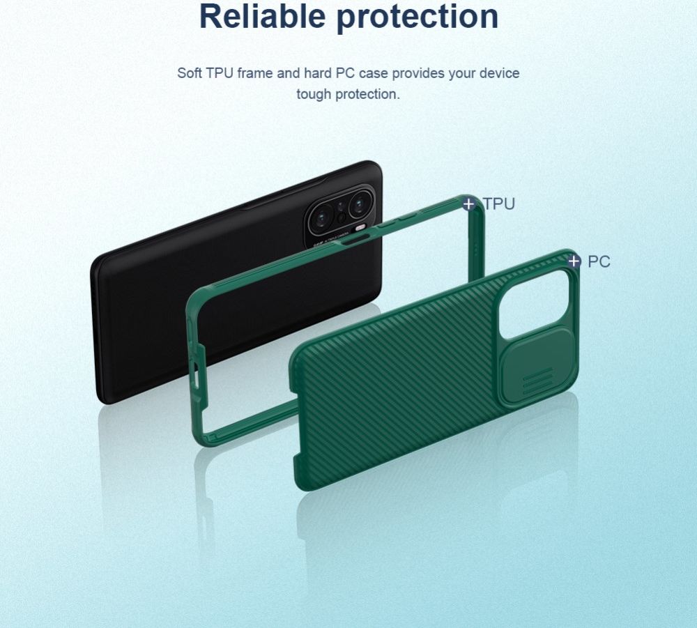 Nillkin CamShield Xiaomi Poco F3 / Mi 11i Hoesje Camera Slider Groen afbeelding 11