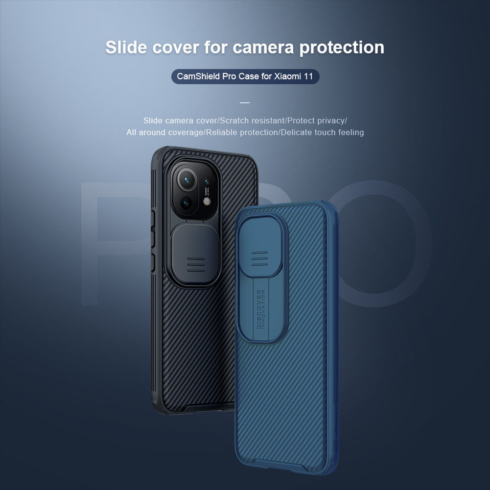 Nillkin CamShield Xiaomi 11 Hoesje met Camera Slider Back Cover Blauw afbeelding 5