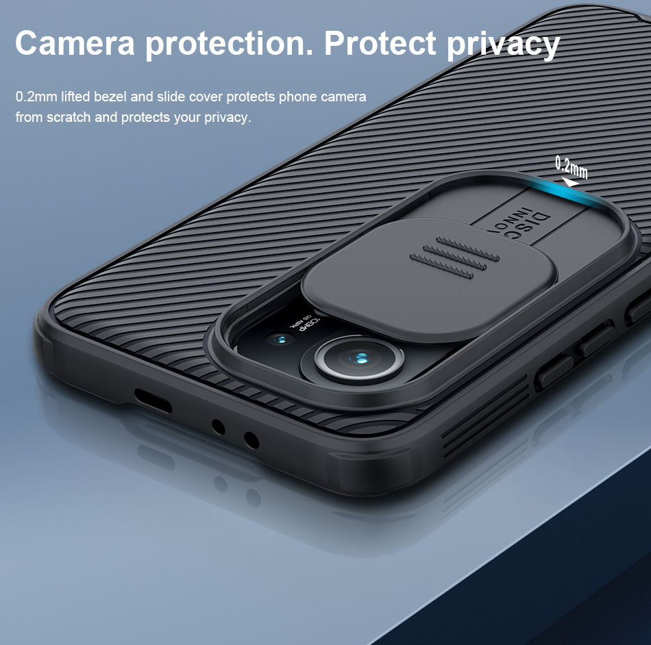 Nillkin CamShield Xiaomi 11 Hoesje met Camera Slider Back Cover Blauw afbeelding 6