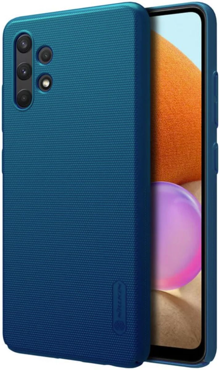 Nillkin Super Frosted Shield Hoesje Samsung Galaxy A32 4G Blauw afbeelding 1