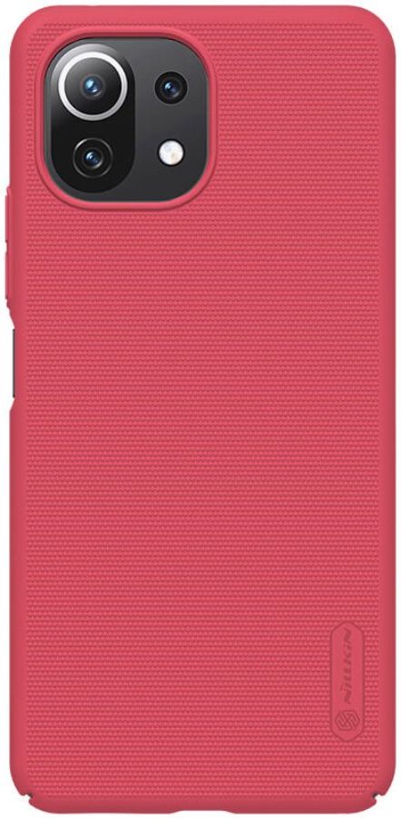 Nillkin Super Frosted Shield Hoesje Xiaomi Mi 11 Lite 4G / 5G Rood afbeelding 1