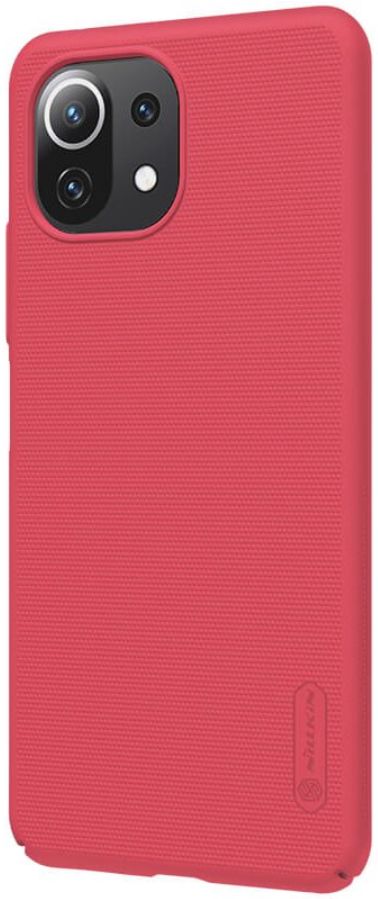 Nillkin Super Frosted Shield Hoesje Xiaomi Mi 11 Lite 4G / 5G Rood afbeelding 2