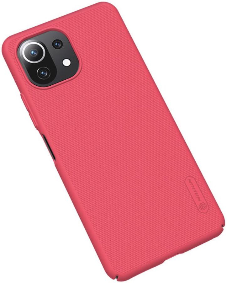 Nillkin Super Frosted Shield Hoesje Xiaomi Mi 11 Lite 4G / 5G Rood afbeelding 3