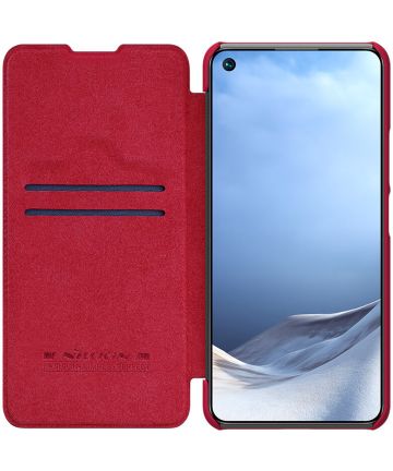 Nillkin Qin Series Book Xiaomi Mi 11 Lite Wallet Hoesje Leer Rood Hoesjes