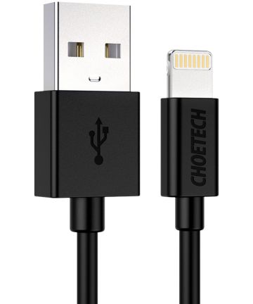 Choetech 2.4A Fast Charge USB-A naar Apple Lightning Kabel 1.8m Zwart Kabels