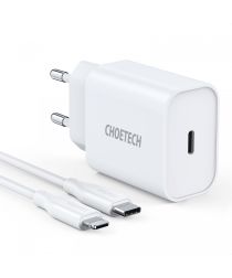 Choetech Snellader 18W PD met USB-C naar Lightning Kabel 1.2M Wit
