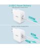 Choetech 100W Power Delivery USB-C Snellader voor Laptop / Macbook Wit