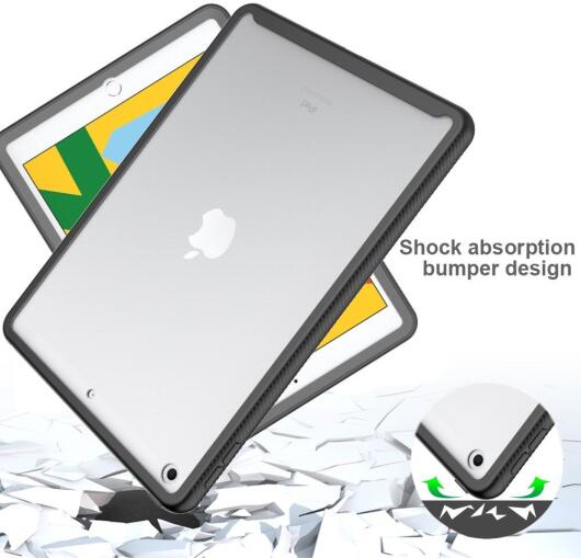 iPad 10.2 (2019/2020/2021) Hoes Volledig Schokbestendig Cover Zwart afbeelding 4